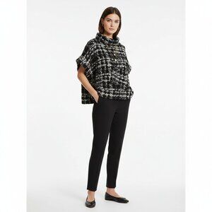 Trezo Short Sleeve Sweater One Size Pocket Artsy Winter Chic Cozy Oversized Fall